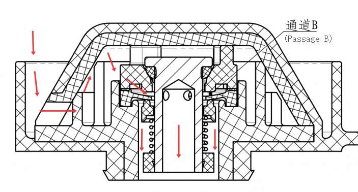 Figure (e) Inhalation demonstration diagram Figure (e) Inhalation demonstration diagram
